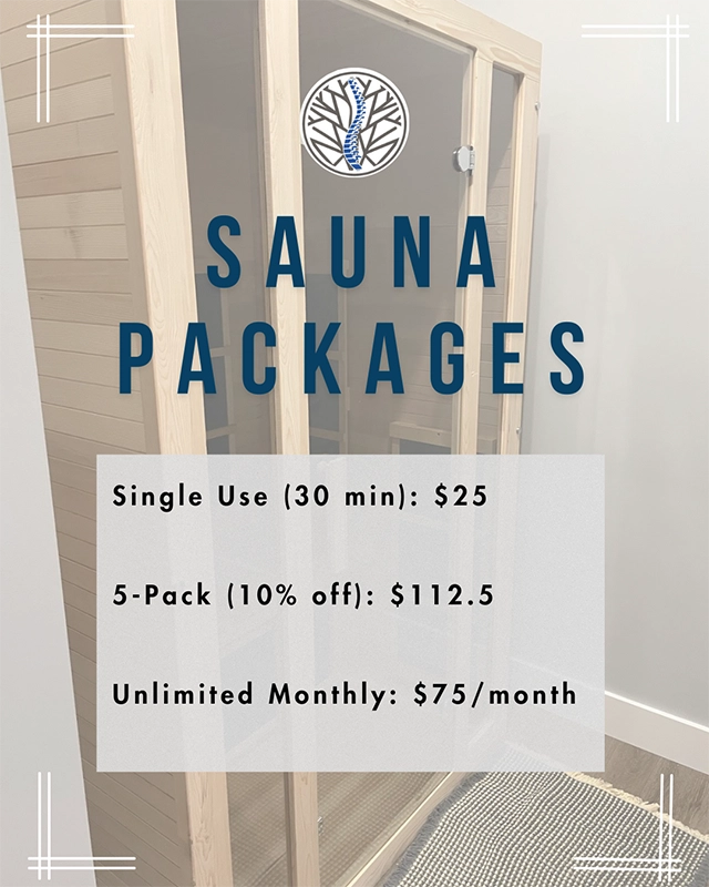 Chiropractic TESTING STATE* Sauna Packages